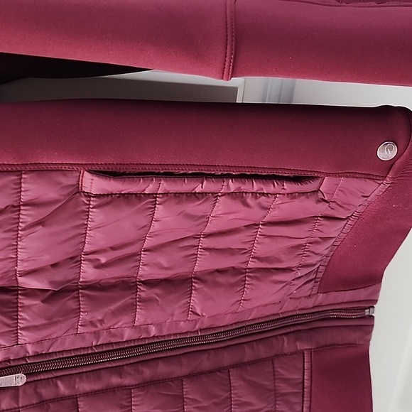 CALIA by Carie Underwood Burgundy Moto Hybrid Jacket - Picture 3 of 5